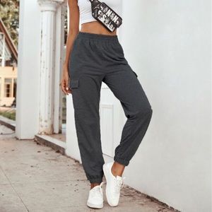 dark grey cargo sweatpants